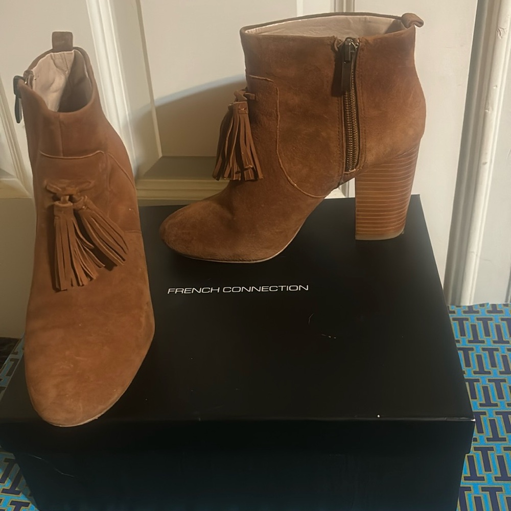 French Connection suede booties size 6